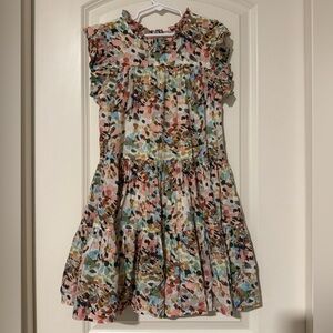 Pink Chicken Colorful Floral Kids Dress